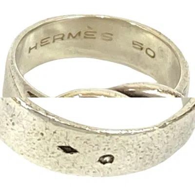 Pre-owned Hermes Silver Silver 925 Band Ring ()