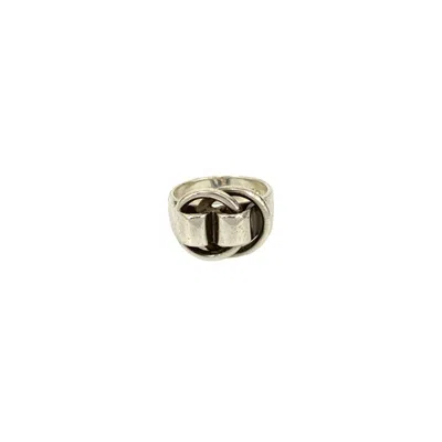 Pre-owned Hermes Silver Silver 925 Band Ring ()