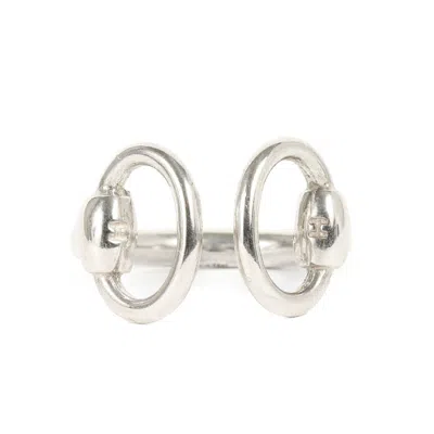 Pre-owned Hermes Silver Silver 925 Band Ring ()