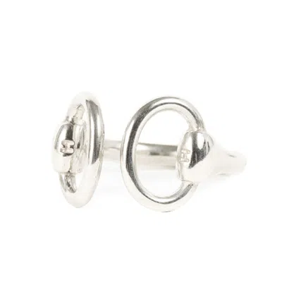 Pre-owned Hermes Silver Silver 925 Band Ring ()