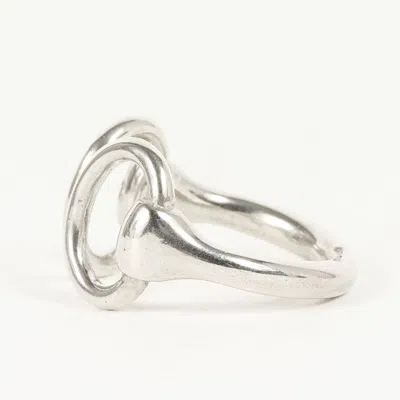 Pre-owned Hermes Silver Silver 925 Band Ring ()