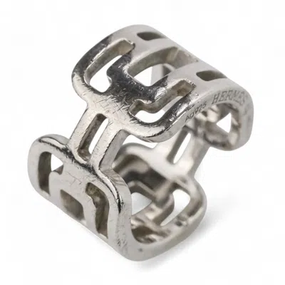 Pre-owned Hermes Silver Silver 925 Band Ring ()