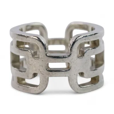 Pre-owned Hermes Silver Silver 925 Band Ring ()