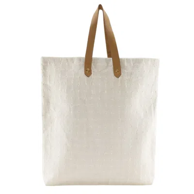 Pre-owned Hermes White Cotton Handbag Tote Bag ()