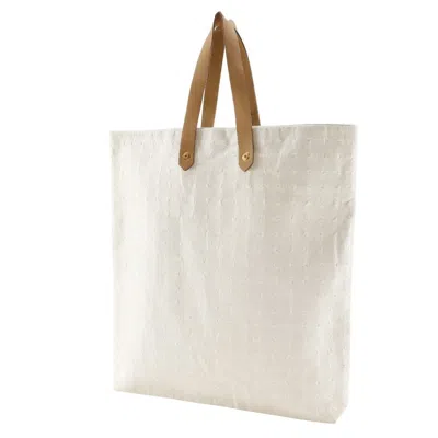 Pre-owned Hermes White Cotton Handbag Tote Bag ()