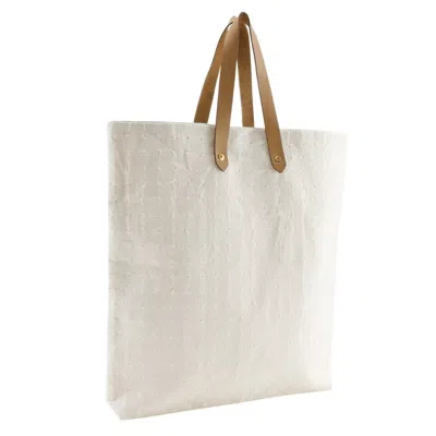 Pre-owned Hermes White Cotton Handbag Tote Bag ()