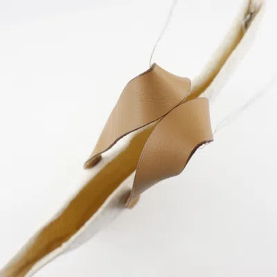 Pre-owned Hermes White Cotton Handbag Tote Bag ()