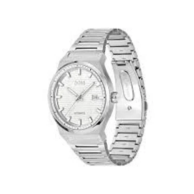 Hugo Boss Gray Stainless Steel Dress Watch In Metallic