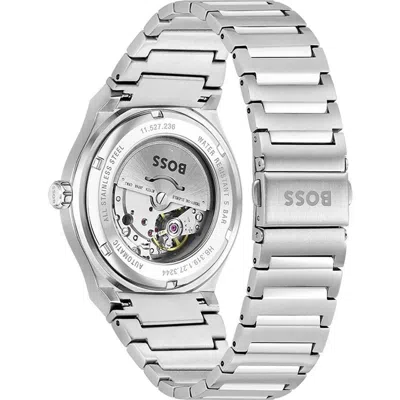 Hugo Boss Gray Stainless Steel Dress Watch In Metallic