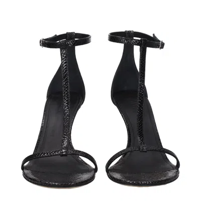 Isabel Marant Woman Sandals Black Size 8 Goat Skin In Black