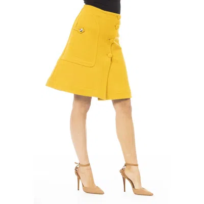 Jacob Cohen Yellow Wool Women Women's Skirt In Yellow