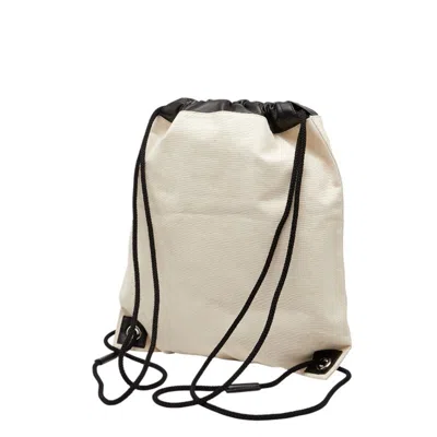 Pre-owned Jimmy Choo Black Ivory Canvas Leather Backpack () In Multi