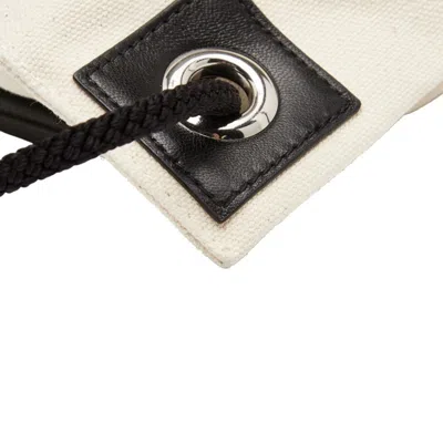 Pre-owned Jimmy Choo Black Ivory Canvas Leather Backpack () In Multi