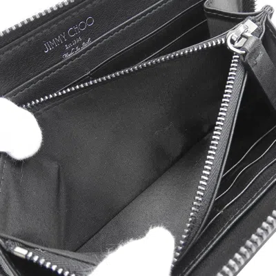Pre-owned Jimmy Choo Black Leather Long Wallet (bi-fold) ()