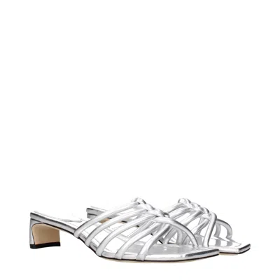 Jimmy Choo Carmel Caged Kitten-heel Mule Sandals In White