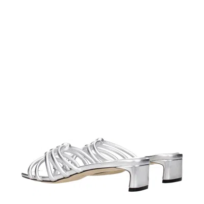 Jimmy Choo Carmel Caged Kitten-heel Mule Sandals In White