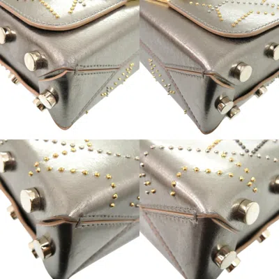 Pre-owned Jimmy Choo Gold Silver Metal Leather Shoulder Bag () In Multi