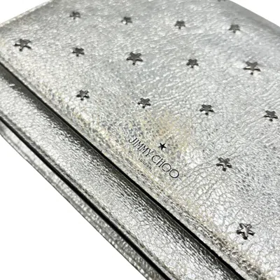 Pre-owned Jimmy Choo Silver Leather Coin Purse/coin Case ()