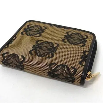 Pre-owned Loewe Brown Canvas Leather Coin Purse/coin Case ()