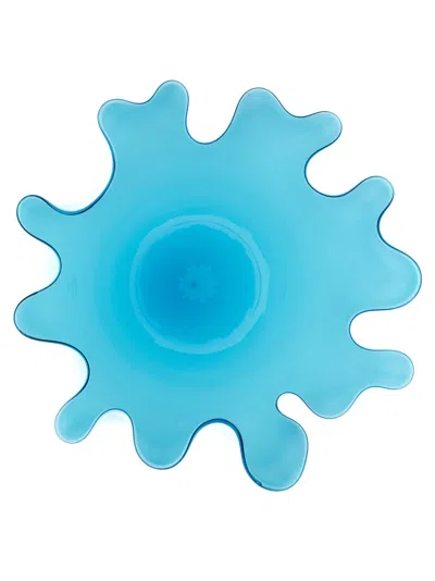 Venini Fazzoletto Vases Light Blue In Blue