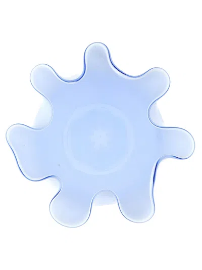 Venini Fazzoletto Vases Light Blue In Blue