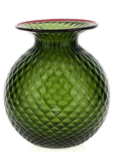Venini Fiori Balloton Vases Green In Green