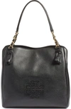 Tory Burch 'harper' Leather Tote In Black