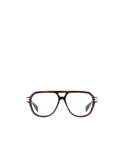 Balmain Pilot-frame Glasses In Brown