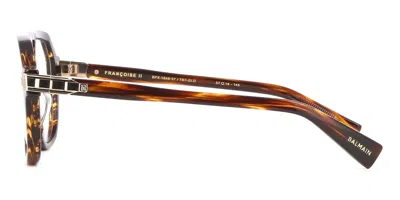 Balmain Pilot-frame Glasses In Brown