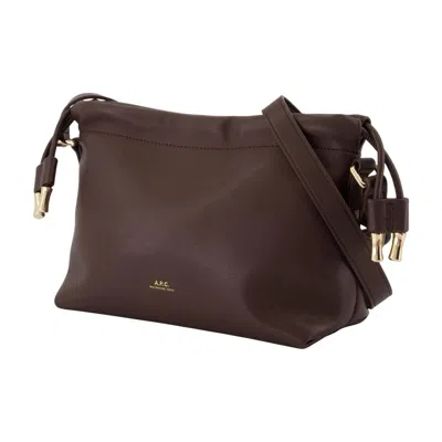 Apc A.p.c. Ninon Mini Bag In Brown