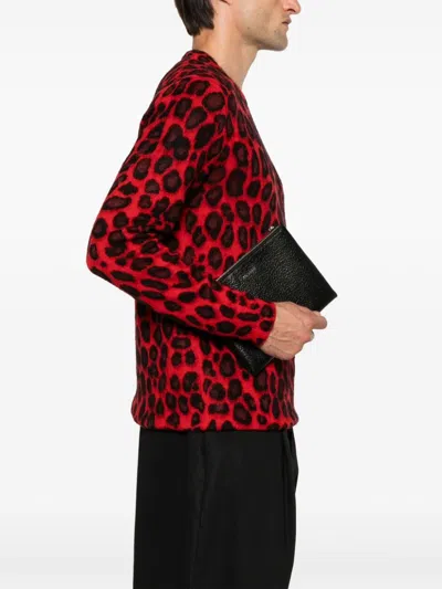 Alexander Mcqueen Black Leather Pouch In Black