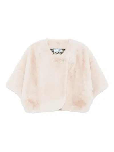 Blugirl Fur Edge With Buttons Cape In Neutral