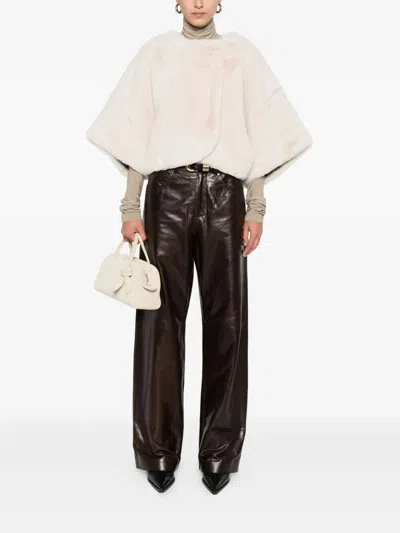 Blugirl Fur Edge With Buttons Cape In Neutral