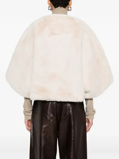 Blugirl Fur Edge With Buttons Cape In Neutral