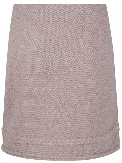 Blugirl Embellished Tweed Skirt In Pink
