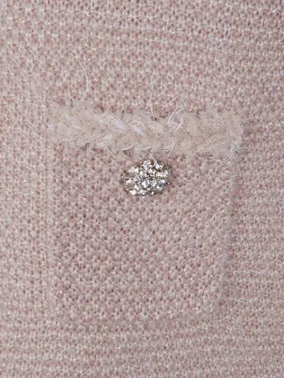 Blugirl Embellished Tweed Skirt In Pink