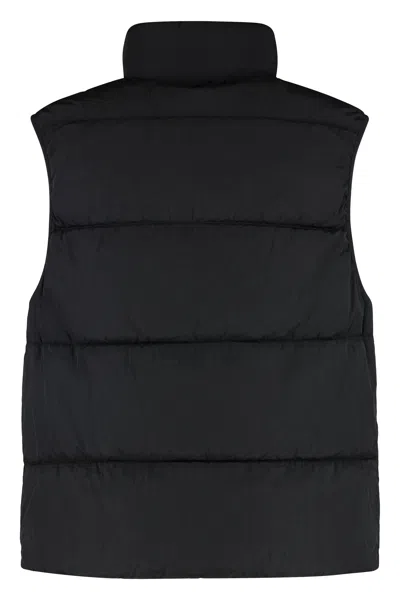 C.p. Company C.p.company Full Zip Down Vest In Black