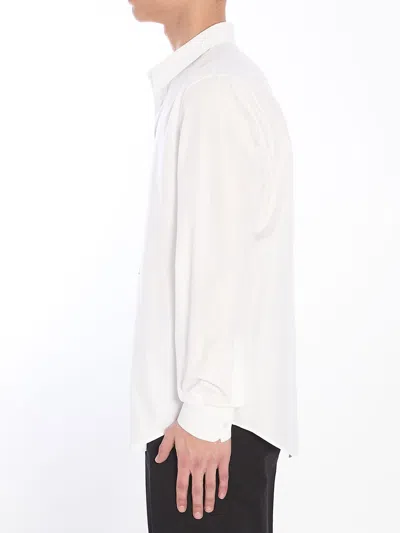 Celine Logo Logo Long-sleeved Shirt In White