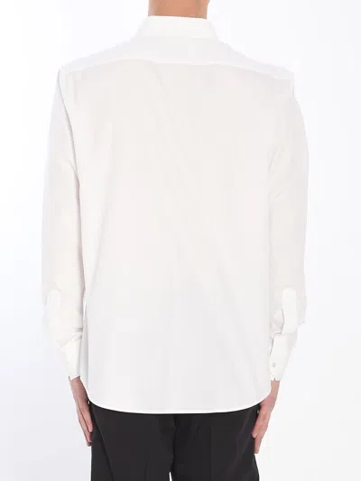 Celine Logo Logo Long-sleeved Shirt In White