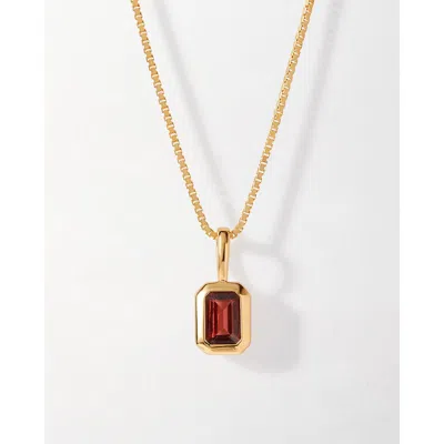 Edge Of Ember Deco Birthstone Necklace