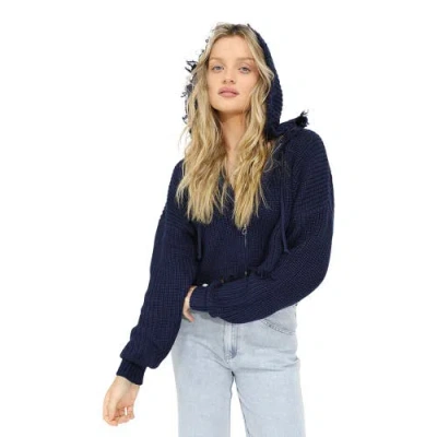 Belle & Bloom Another Love Fringe Zip Knit In Multi