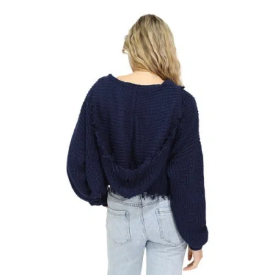 Belle & Bloom Another Love Fringe Zip Knit In Multi