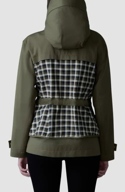 Mackage Kaori Hooded Water Resistant Recycled Polyester Blend Jacket In Green