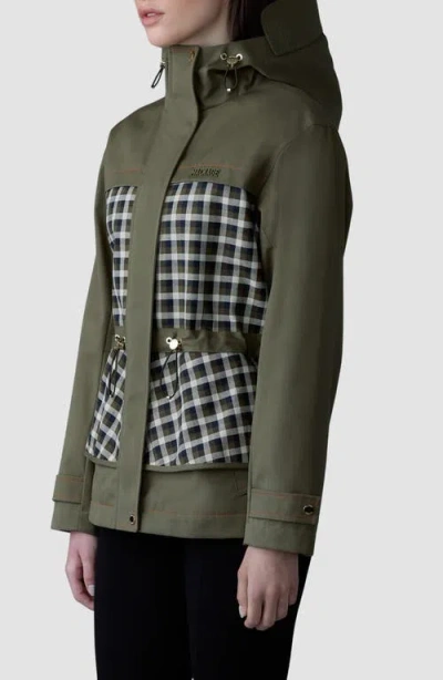 Mackage Kaori Hooded Water Resistant Recycled Polyester Blend Jacket In Green