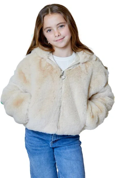 Design History Kids' Faux Fur Jacket (big Kid0 In Neutral