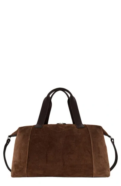 Vince Westmore Leather Duffle Bag In Brown