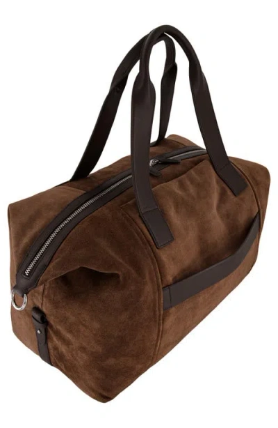 Vince Westmore Leather Duffle Bag In Brown
