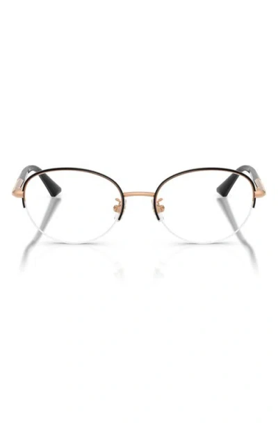 Jimmy Choo 51mm Oval Optical Glasses In Black