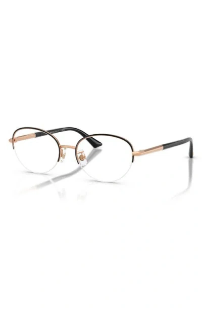 Jimmy Choo 51mm Oval Optical Glasses In Black