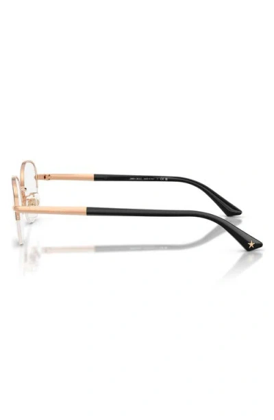 Jimmy Choo 51mm Oval Optical Glasses In Black